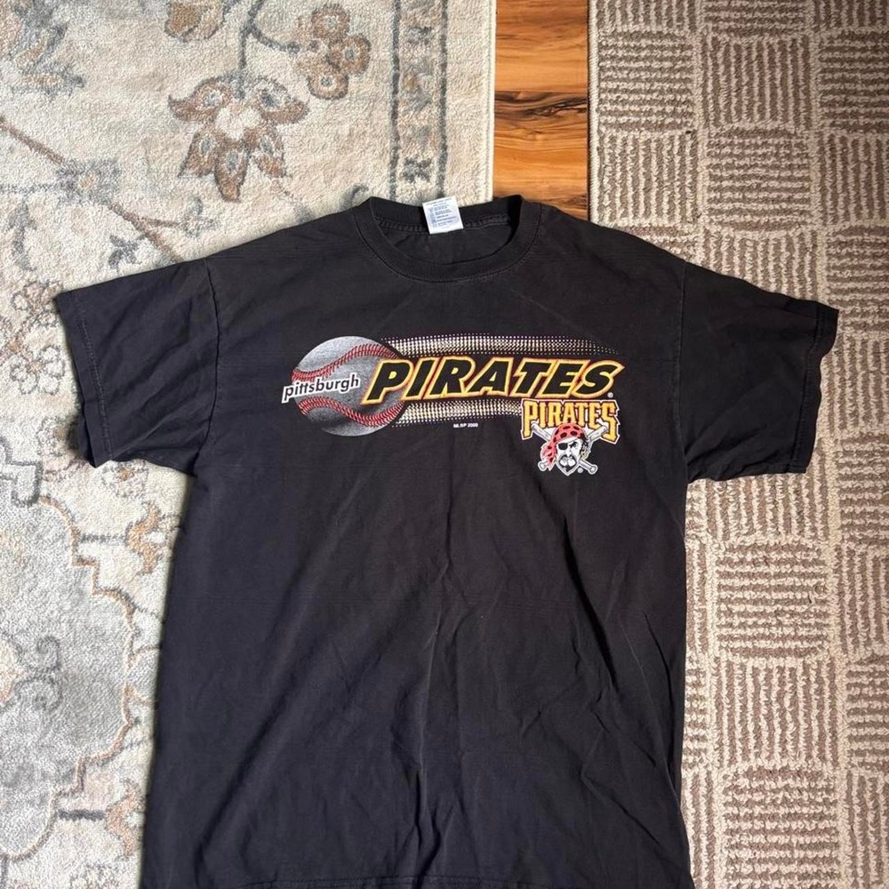Vintage 2000 Pittsburgh Pirates MLB Graphic T-Shirt Black Large
